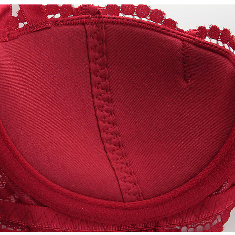 Sexy Underwire Push Up Lace Bow Bra & Panty Sets [BRPY0071]