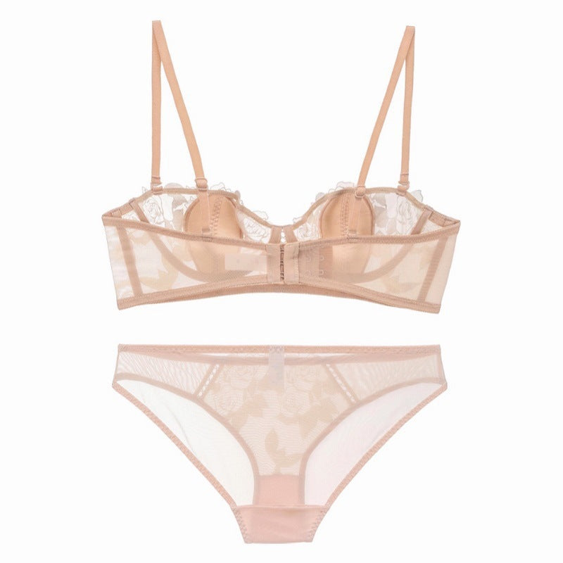 Sexy Soft Wire Push Up Lace Embroidery Bra & Panty Sets [BRPY0073]