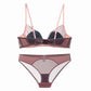 Sexy Soft Wire Breathable Lace Sheer Bra & Panty Sets [BRPY0077]