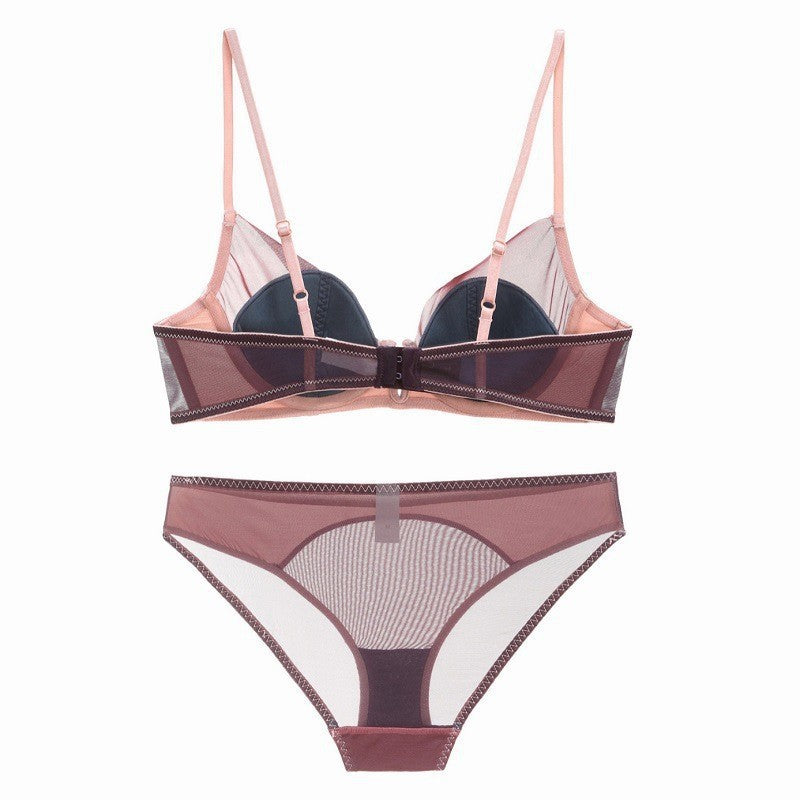 Sexy Soft Wire Breathable Lace Sheer Bra & Panty Sets [BRPY0077]
