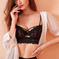 Sexy Underwire Gathered Lace Embroidery Bra & Panty Sets [BRPY0079]