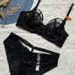 Sexy Underwire Breathable Lace Sheer Bra & Panty Sets [BRPY0085]