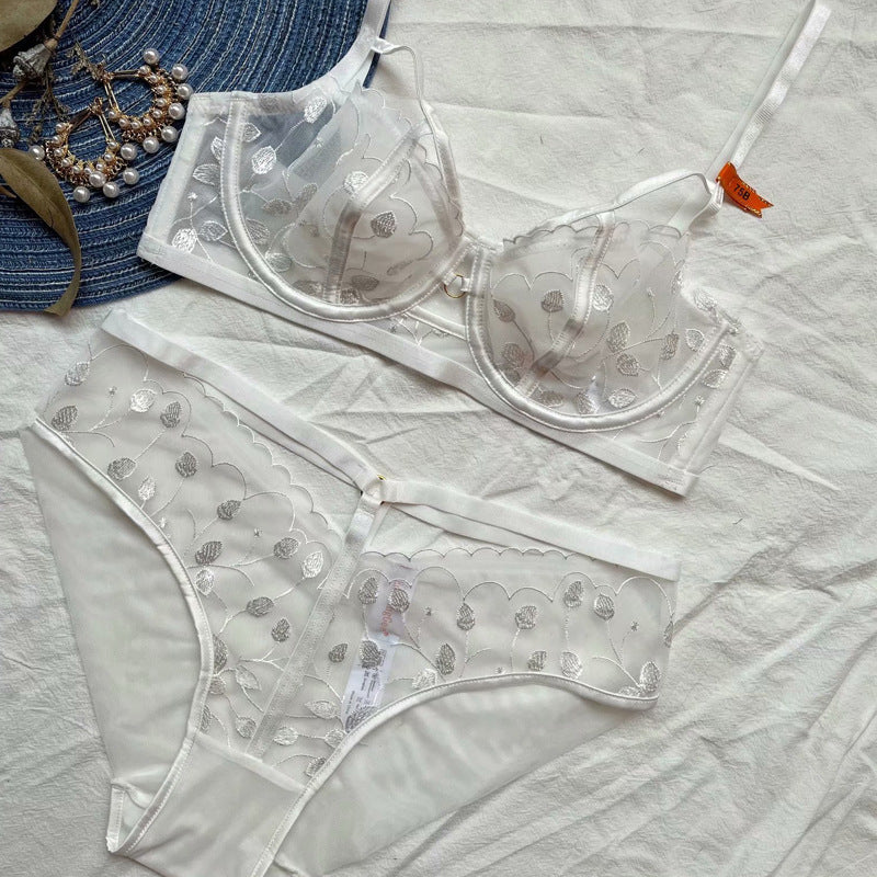 Sexy Underwire Breathable Lace Sheer Bra & Panty Sets [BRPY0085]