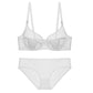 Sexy Soft Wire Breathable Lace Sheer Bra & Panty Sets [BRPY0089]