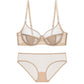 Sexy Soft Wire Breathable Lace Sheer Bra & Panty Sets [BRPY0089]