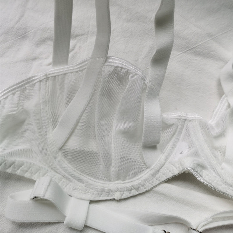 Sexy Underwire Breathable Lace Up Bra & Panty Sets [BRPY0091]