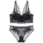 Sexy Underwire Gathered Lace Falbala Bra & Panty Sets [BRPY0096]