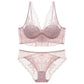 Sexy Underwire Gathered Lace Falbala Bra & Panty Sets [BRPY0096]