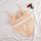 Sexy Soft Wire Gathered Lace Up Bra & Panty Sets [BRPY0098]