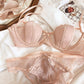 Sexy Soft Wire Gathered Lace Sheer Bra & Panty Sets [BRPY0101]