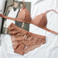 Sexy Wireless Breathable Lace Falbala Bra & Panty Sets [BRPY0103]