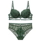 Sexy Soft Wire Gathered Lace Embroidery Bra & Panty Sets [BRPY0105]