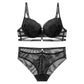Sexy Soft Wire Gathered Lace Embroidery Bra & Panty Sets [BRPY0105]